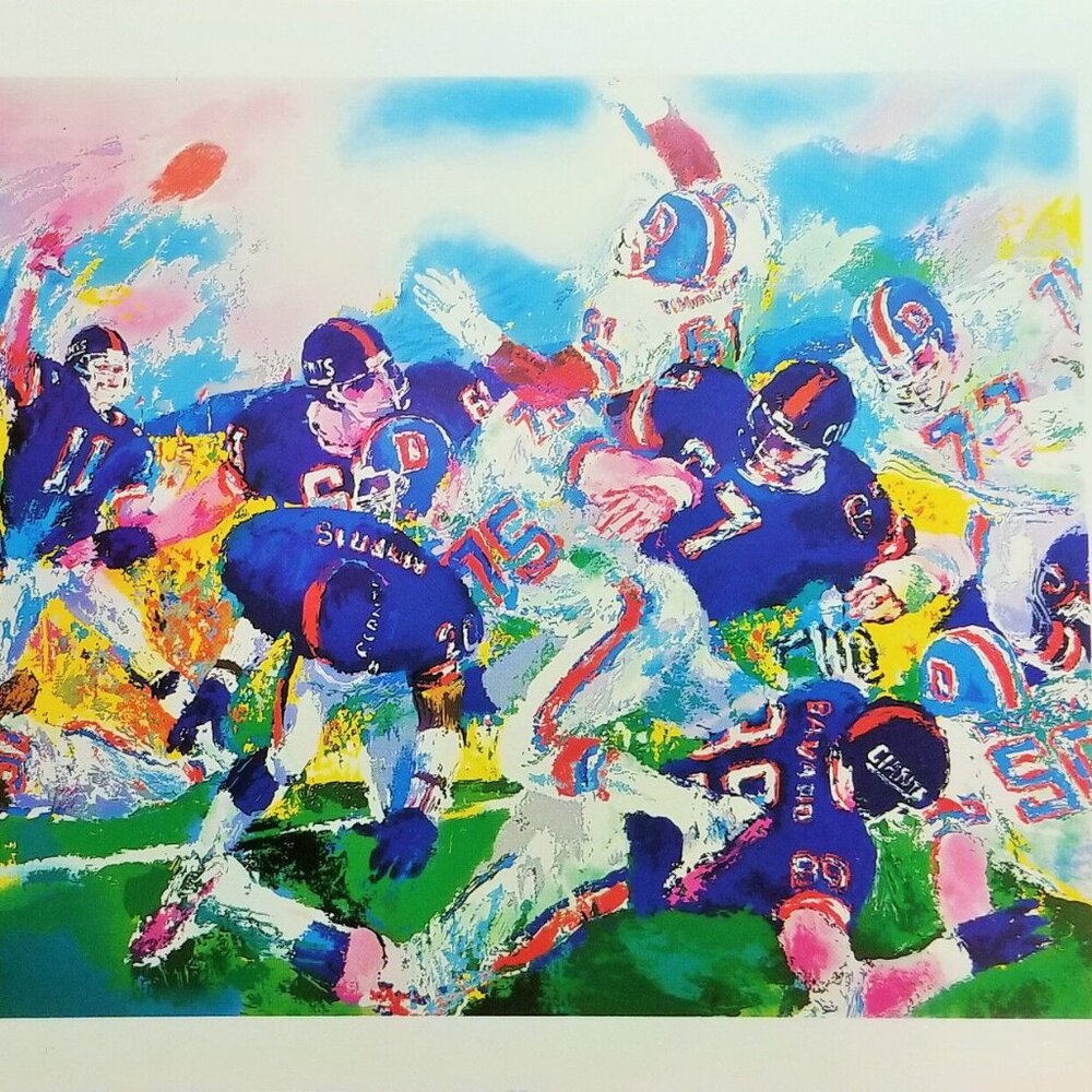 GIANTS-BRONCOS CLASSIC by LeROY NEIMAN * Collectable Card - 1987